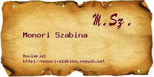 Monori Szabina névjegykártya